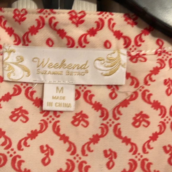 WEEKEND By SUZANNE BETRO 3/4 Sleeve Tunic Top M - Picture 3 of 4